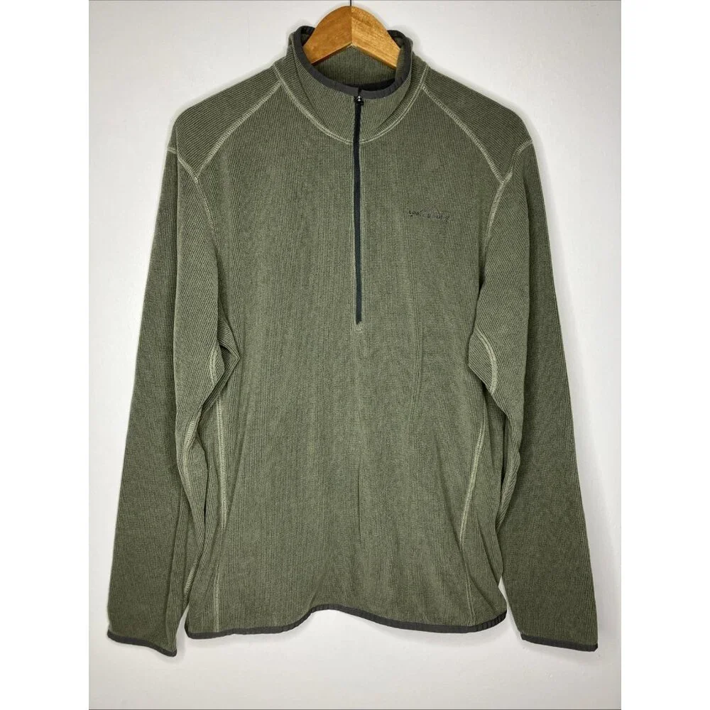 Eddie Bauer Green Fleece 1/2 Zip Sweater Men's Large